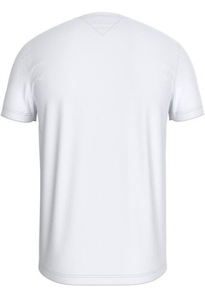 Camiseta Blanca Con Logo Bordado En El Pecho Tommy Hilfiger