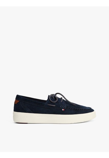 Náuticos Azul Híbridos De Ante Con Cordones Tommy Hilfiger
