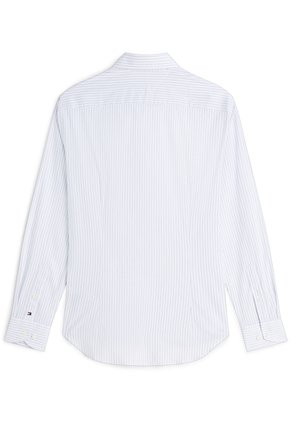 Camisa Blanca Con Diseño De Rayas Bicolor Tommy Hilfiger
