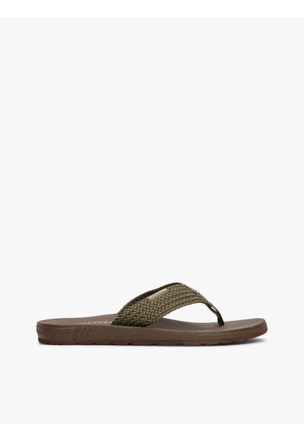 Sandalias Verde Con Tiras Tejidas Tommy Hilfiger