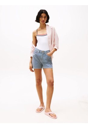 Sandalias Rosa Anatómicas Con Logo Esmaltado Tommy Hilfiger