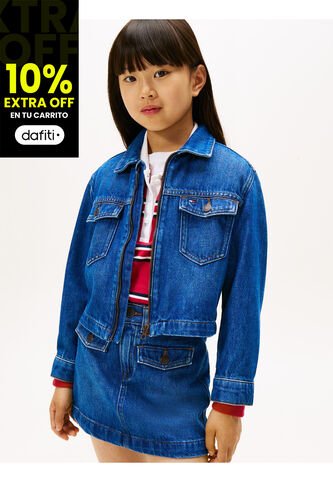 Chaqueta Azul Denim Trucker Con Cremallera Tommy Hilfiger Tommy Hilfiger