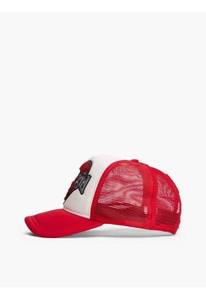 Gorra Roja Trucker  Tommy Girl De Malla Con Logo Tommy Hilfiger