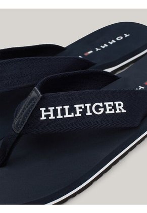 Sandalias Azul De Tiras Trenzadas Con Logo Tommy Hilfiger