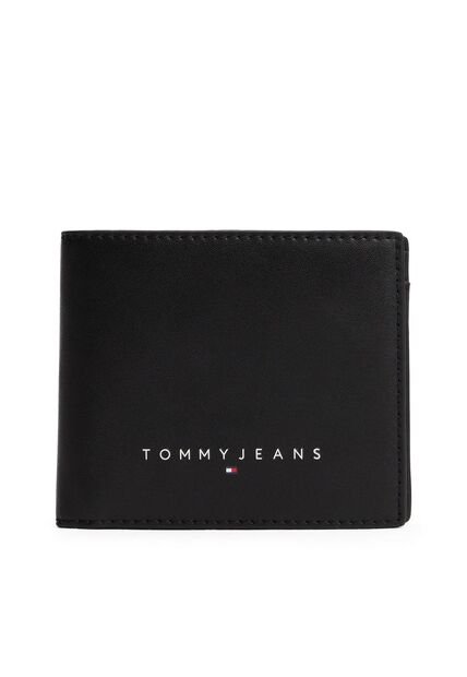 Billetera Negra Plegable Con Bolsillo Monedero Tommy Hilfiger