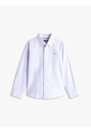 Camisa Celeste Essential De Algodón Oxford Tommy Hilfiger
