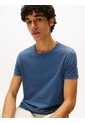 Camiseta Azul De Cuello Redondo Y Corte Extra Slim Tommy Hilfiger de Tommy Hilfiger