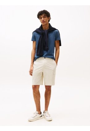 Camiseta Azul De Cuello Redondo Y Corte Extra Slim Tommy Hilfiger