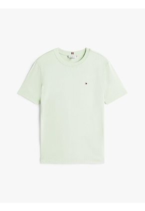 Camiseta Verde Slim De Cuello Redondo Tommy Hilfiger