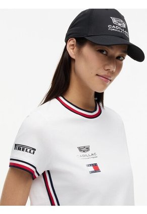 Camiseta Blanca Corta TH X Cadillac Formula 1® Team Tommy Hilfiger