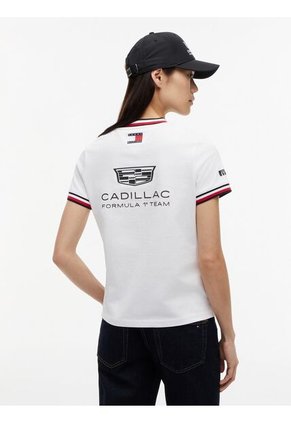 Camiseta Blanca Corta TH X Cadillac Formula 1® Team Tommy Hilfiger