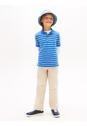 Polo Azul Con Logo Y Corte Regular Essential Tommy Hilfiger