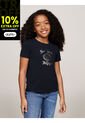 Camiseta Azul Con Logotipo Metalizado Tommy Hilfiger de Tommy Hilfiger