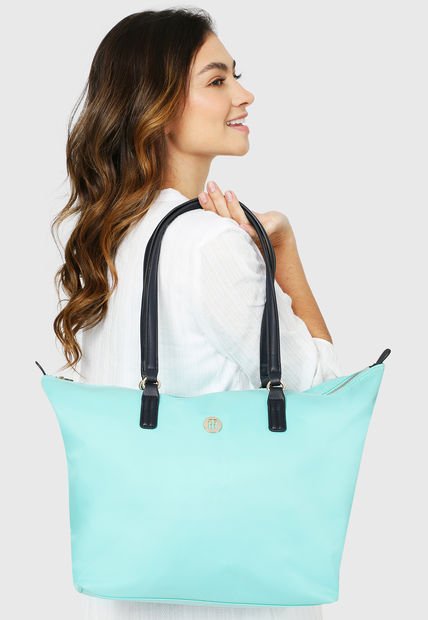 Bolso Verde Aguamarina-Negro Tommy Hilfiger