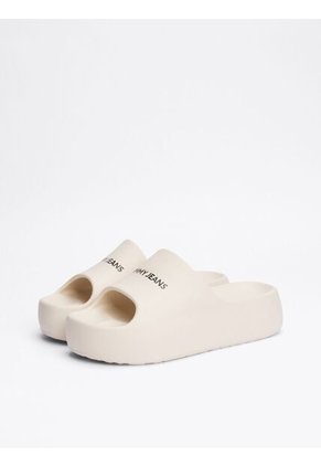 Sandalias Beige Con Plataforma Gruesa Y Logo Tommy Hilfiger