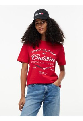 Camiseta Roja Varsity TH X Cadillac Formula 1® Team Tommy Hilfiger