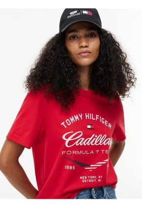 Camiseta Roja Varsity TH X Cadillac Formula 1® Team Tommy Hilfiger