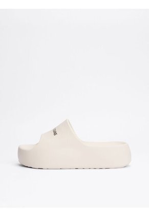 Sandalias Beige Con Plataforma Gruesa Y Logo Tommy Hilfiger