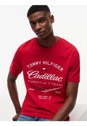 Camiseta Roja Varsity TH X Cadillac Formula 1® Team Tommy Hilfiger