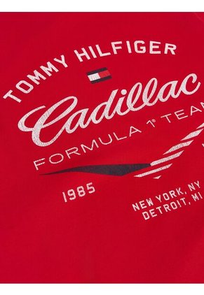 Camiseta Roja Varsity TH X Cadillac Formula 1® Team Tommy Hilfiger