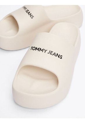 Sandalias Beige Con Plataforma Gruesa Y Logo Tommy Hilfiger