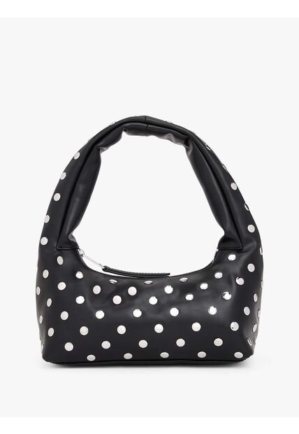 Bolso Negro De Hombro Con Tachuelas Metalizadas Tommy Hilfiger