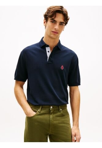 Polo Azul Archive Crest Con Logo Tommy Hilfiger Tommy Hilfiger