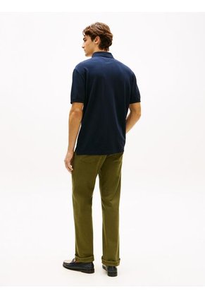 Polo Azul Archive Crest Con Logo Tommy Hilfiger