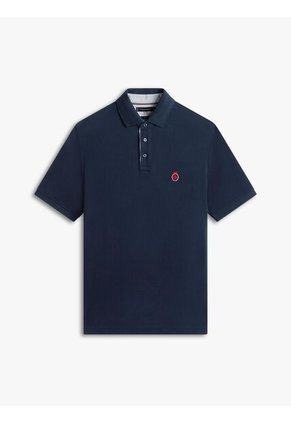 Polo Azul Archive Crest Con Logo Tommy Hilfiger