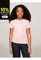 Camiseta Rosa Con Logotipo Metalizado Tommy Hilfiger de Tommy Hilfiger