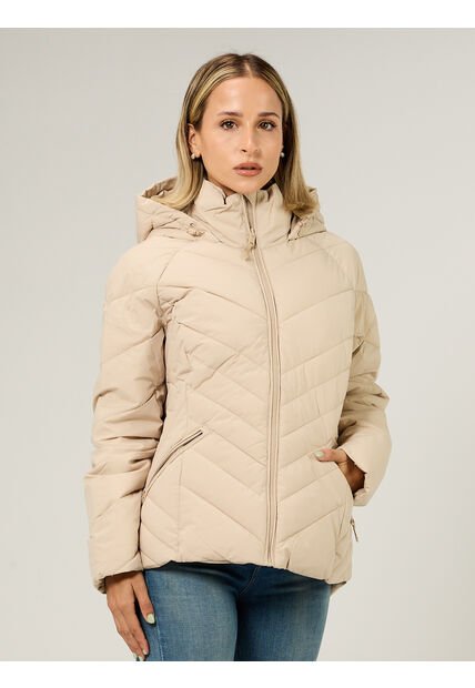 Chaqueta Beige Ligera Acolchada Tommy Hilfiger