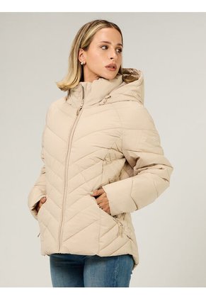 Chaqueta Beige Ligera Acolchada Tommy Hilfiger