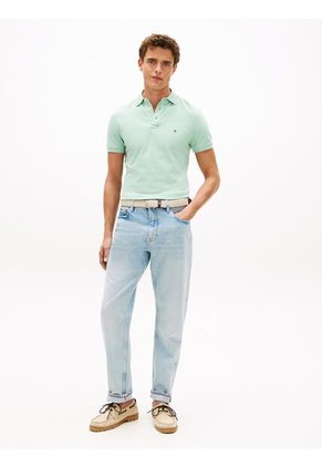 Polo Verde De Corte Slim 1985 Tommy Hilfiger