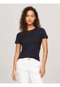 Camiseta Azul De Cuello Redondo Con Logo Tommy Hilfiger de Tommy Hilfiger