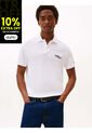 Polo Blanco De Corte Regular Con Logo Gráfico Tommy Hilfiger de Tommy Hilfiger