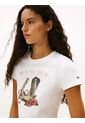 Camiseta Blanca Slim Con Logo Gráfico Tommy Jeans de Tommy Hilfiger