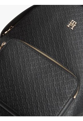 Morral Negro Con Monogramas TH En Bajo Relieve Tommy Hilfiger