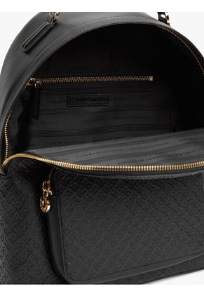 Morral Negro Con Monogramas TH En Bajo Relieve Tommy Hilfiger