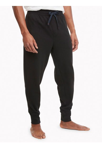 Jogger Térmico Con Cordón Hombre Negro Tommy Hilfiger