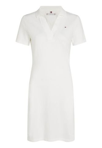 Vestido Blanco Tipo Polo Con Cuello En V Abierto Tommy Hilfiger Tommy Hilfiger