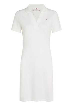 Vestido Blanco Tipo Polo Con Cuello En V Abierto Tommy Hilfiger