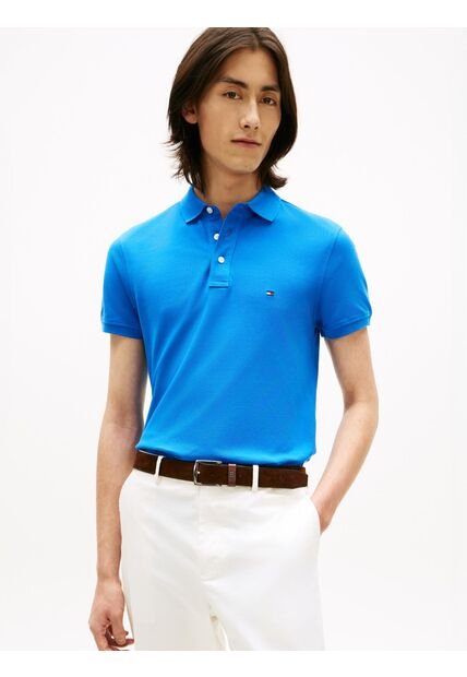 Polo Azul De Corte Slim 1985 Tommy Hilfiger