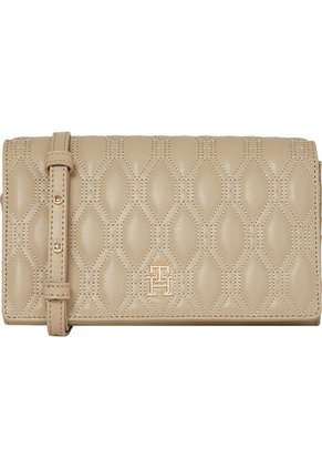 Bolso Beige Cruzado Con Acolchado A Rombos Tommy Hilfiger