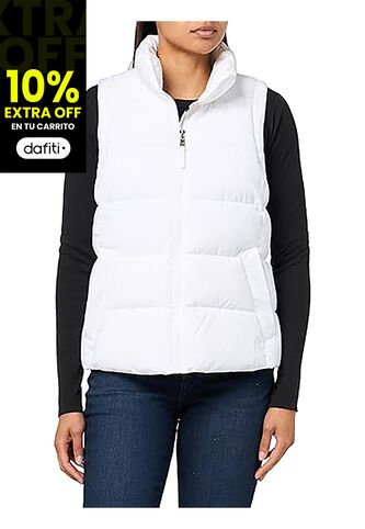 Chaleco Blanco De Cuello Alto Con Cierre De Cremallera  Tommy Hilfiger Tommy Hilfiger