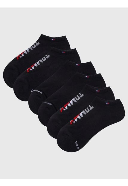 Paquete De 3 Calcetines Con Logo Hombre Negro Tommy Hilfiger