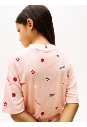 Conjunto Multicolor De Camiseta Y Pantalonetas Color Block Tommy Hilfiger