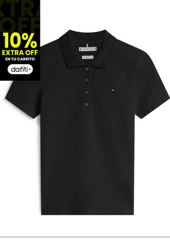 Polo Negro 1985 Collection Slim De Piqué Tommy Hilfiger Tommy Hilfiger