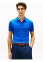Polo Azul De Punto Interlock De Corte Regular Tommy Hilfiger de Tommy Hilfiger