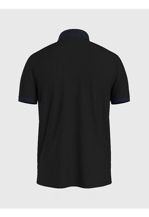 Polo Negra Para Hombre Con Logo Tommy Hilfiger