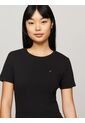 Camiseta Negra De Cuello Redondo Con Logo Tommy Hilfiger de Tommy Hilfiger